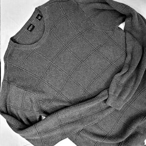 Arrow Grey Crew Neck Pullover Sweater Mens Size LT